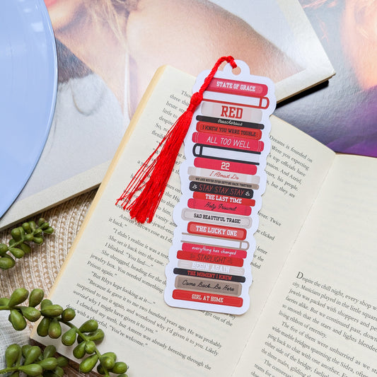 Taylor Swift Red Book Stack Bookmark With Tassel