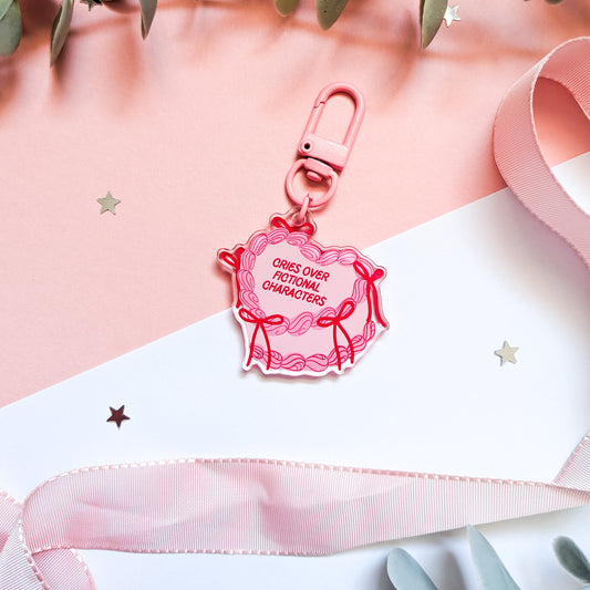 Cries Over Fictional Characters Acrylic Keychain