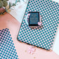 Pink and Teal Checkered Kindle Insert