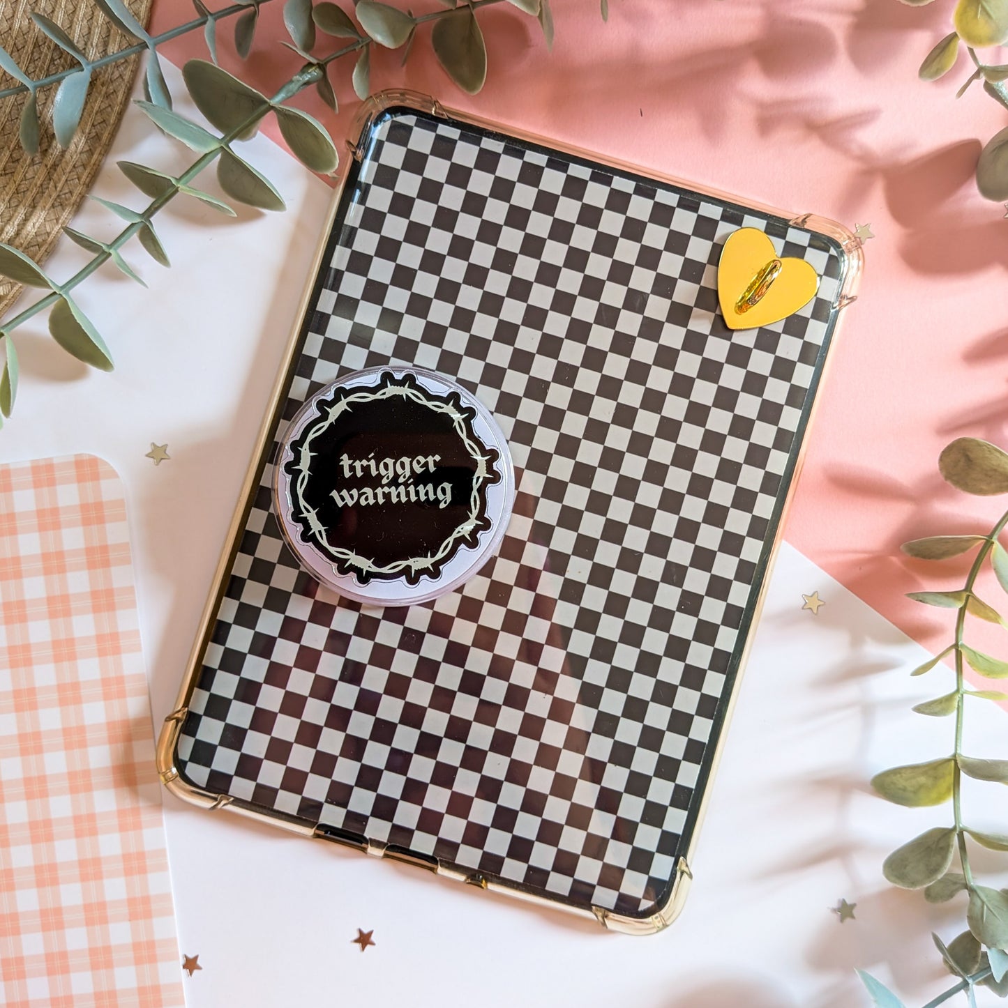 Trigger Warning Magnetic Kindle/Phone Grip