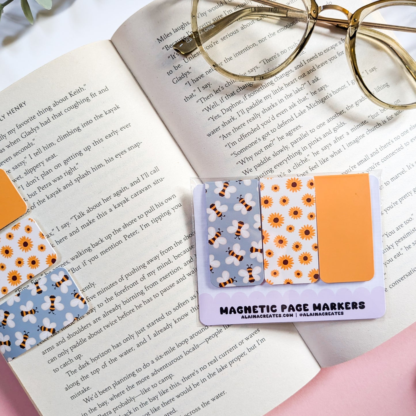 Summery Magnetic Page Markers