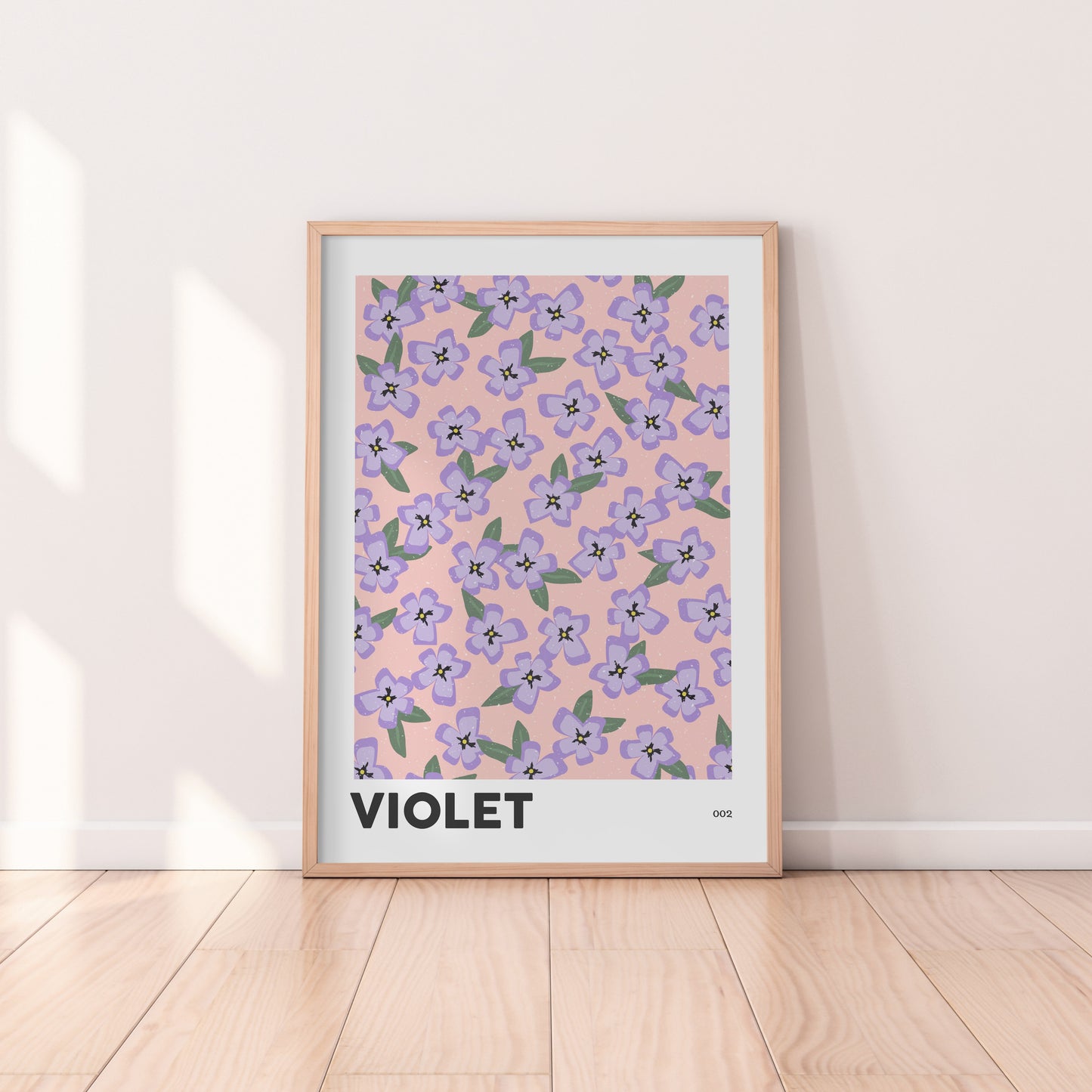 Violet February Birth Flower Print