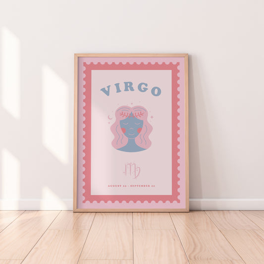 Cute Children's Virgo Zodiac Print
