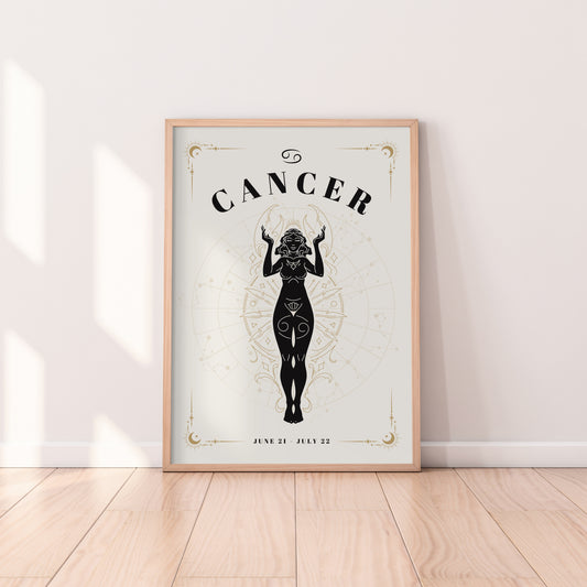 Celestial Woman Cancer Zodiac Print
