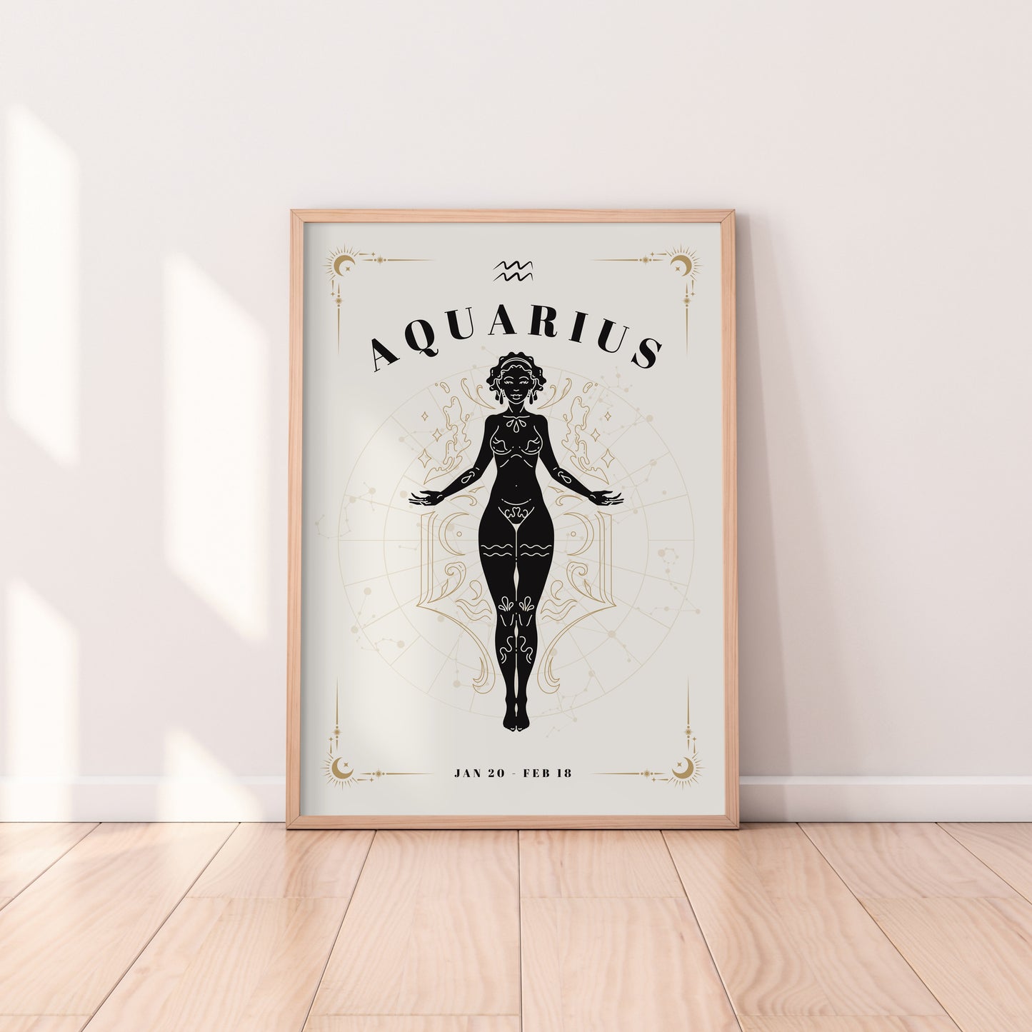 Celestial Woman Aquarius Zodiac Print