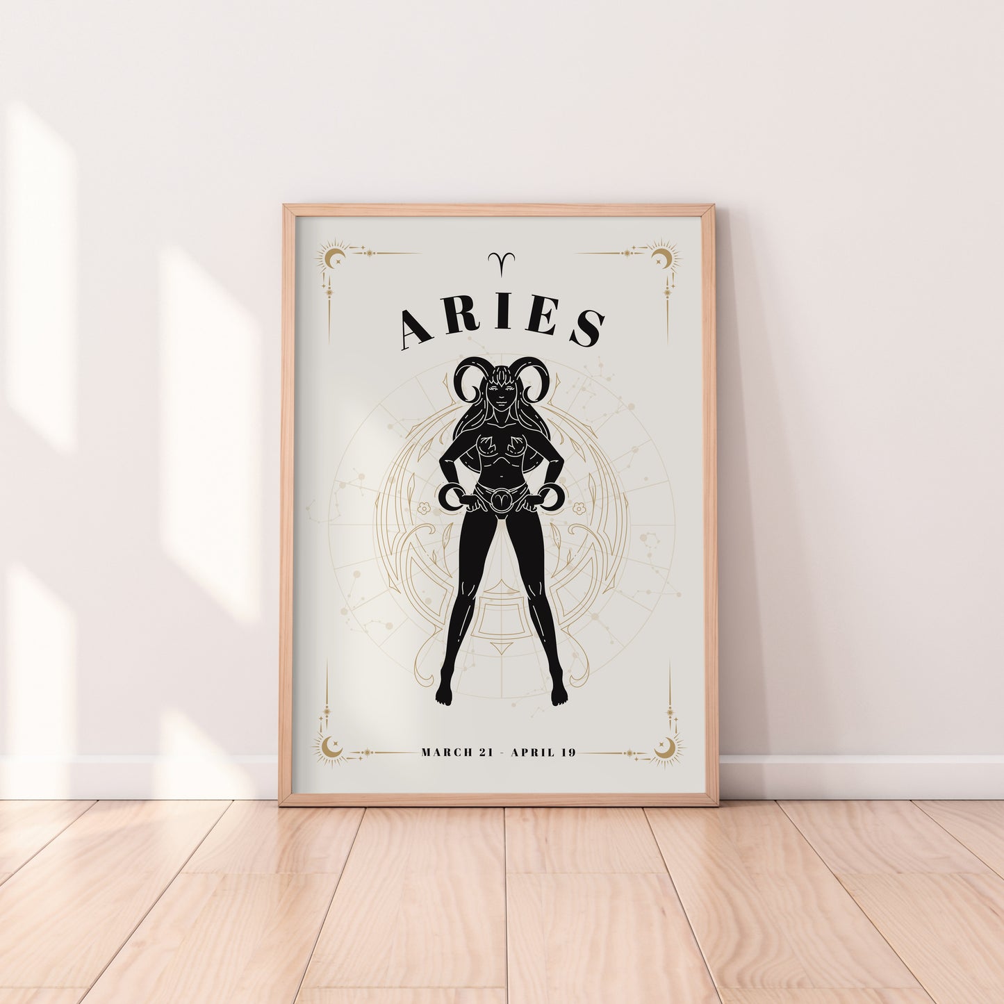 Celestial Woman Aries Zodiac Print