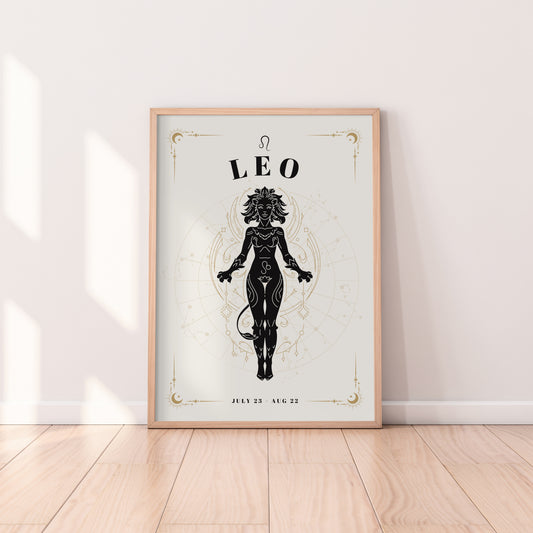 Celestial Woman Leo Zodiac Print