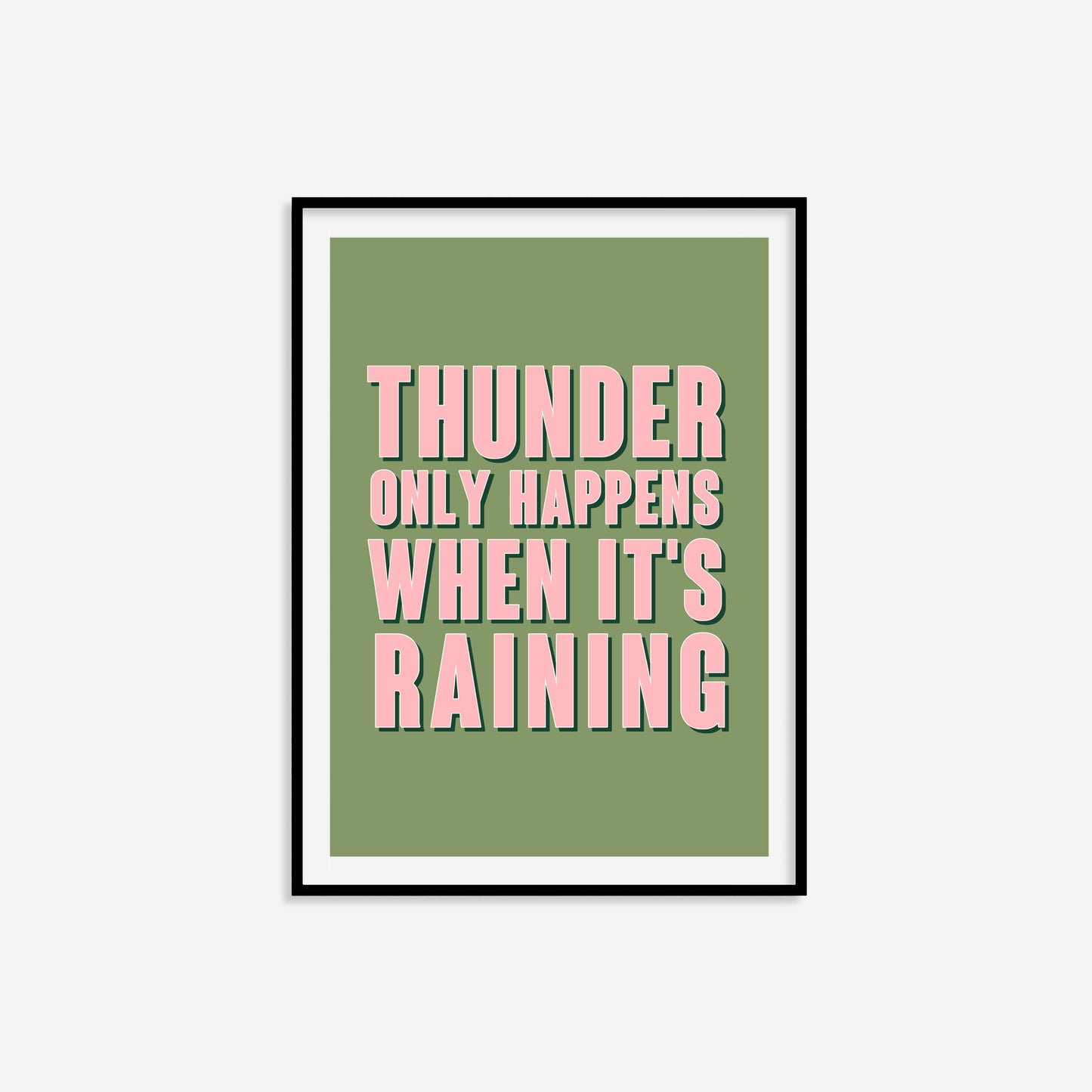 Thunder Only Happens When It's Raining Print