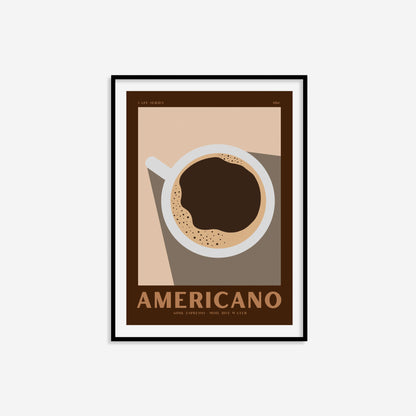 Retro Americano Caffè Series Print