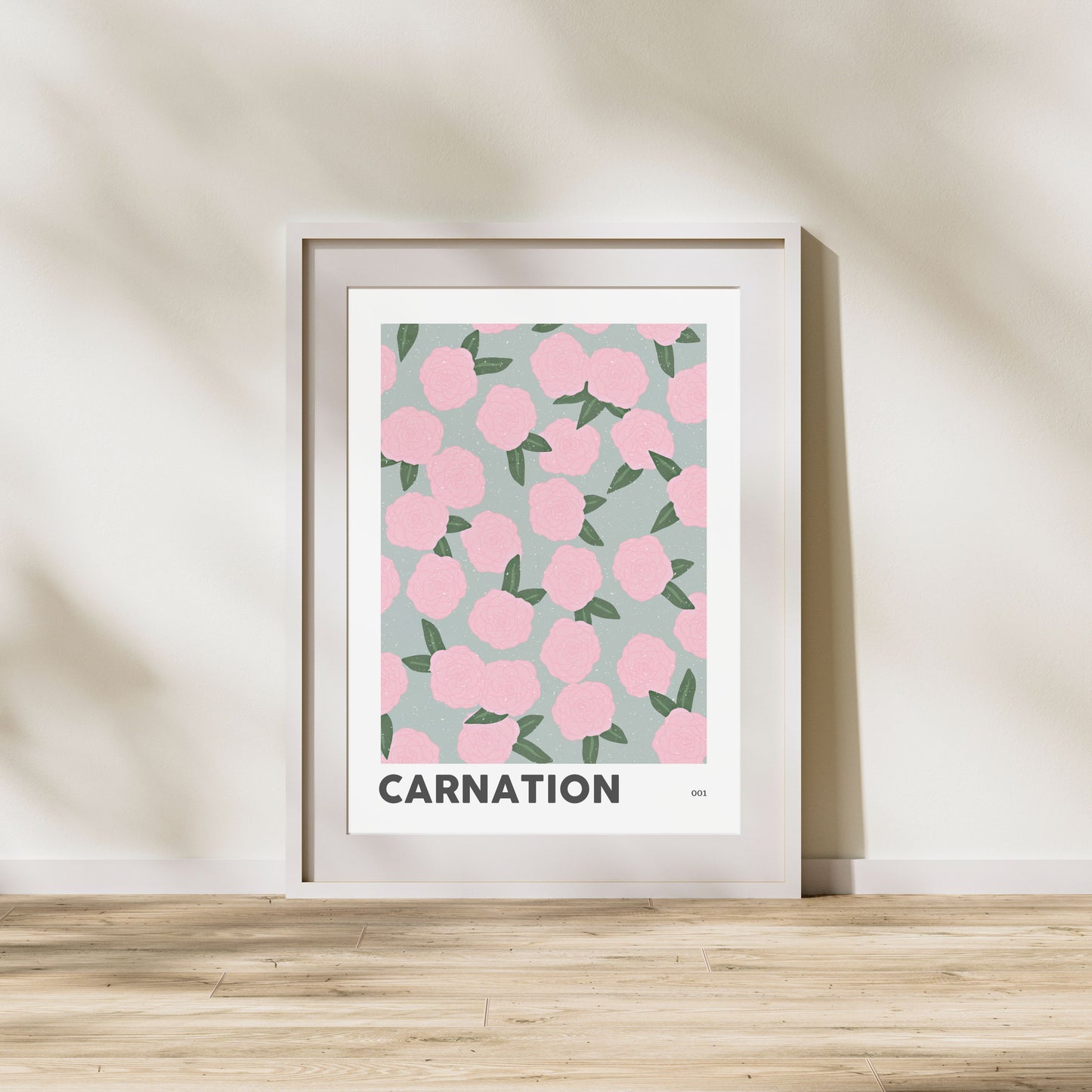 Carnation January Birth Flower Print