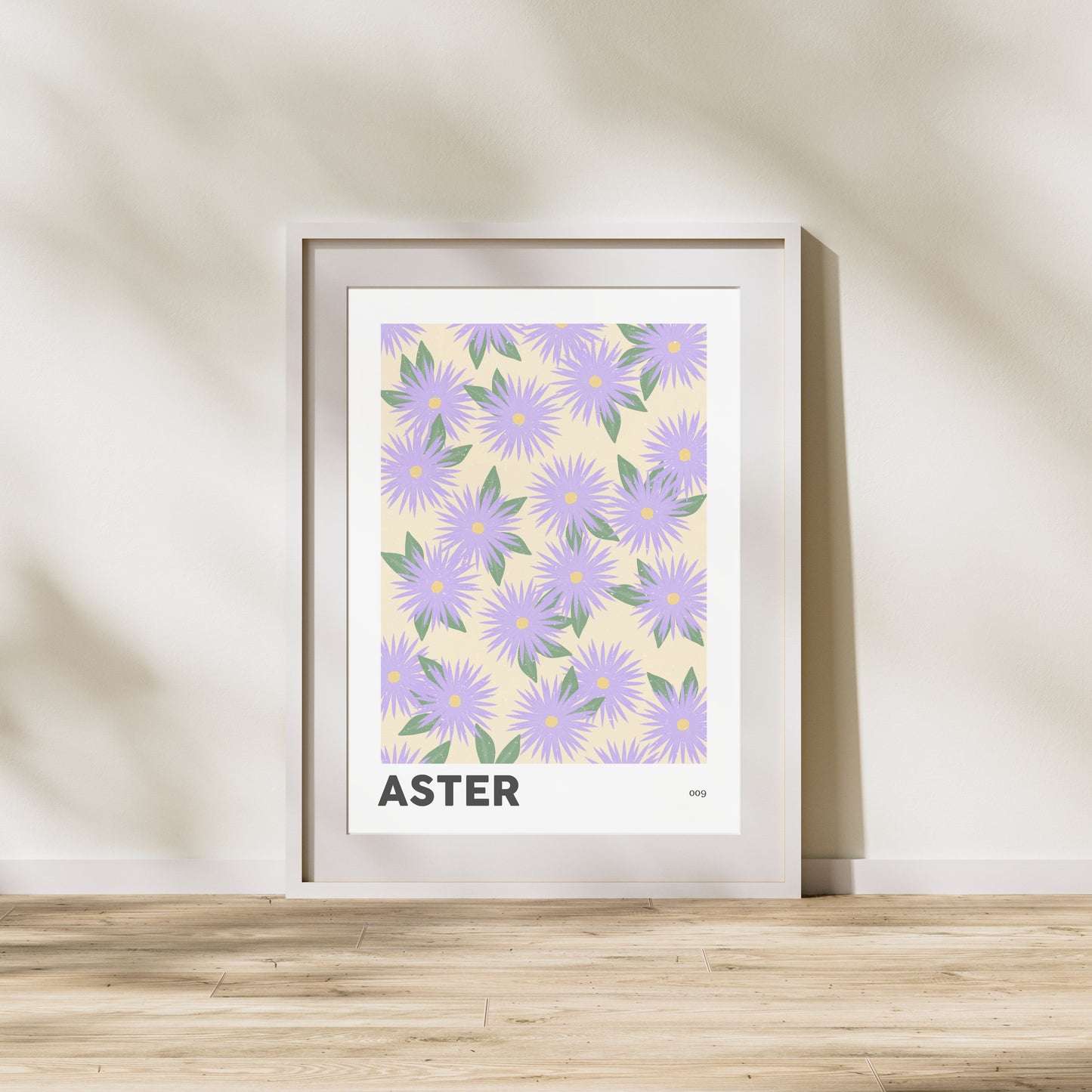 Aster September Birth Flower Print