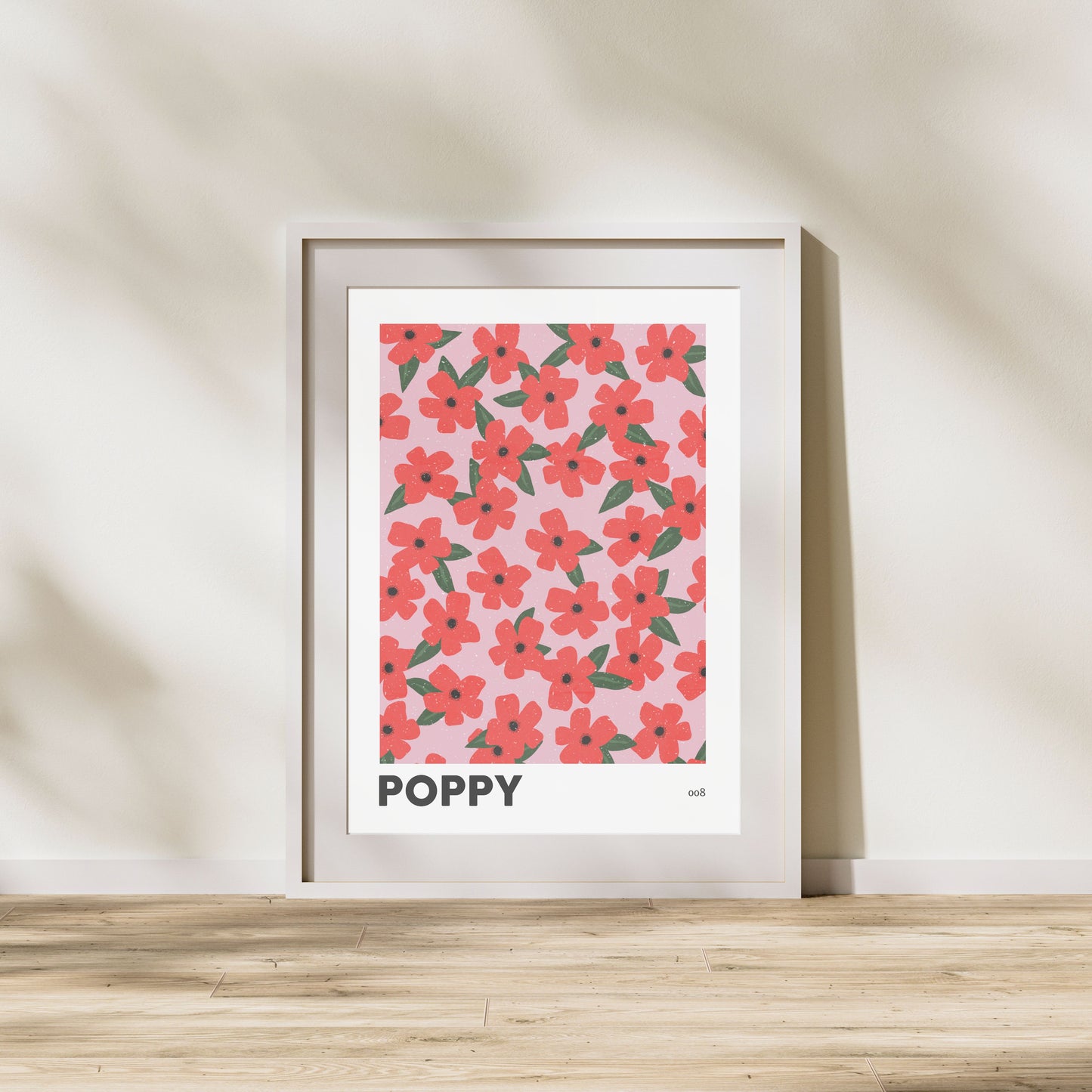 Poppy August Birth Flower Print