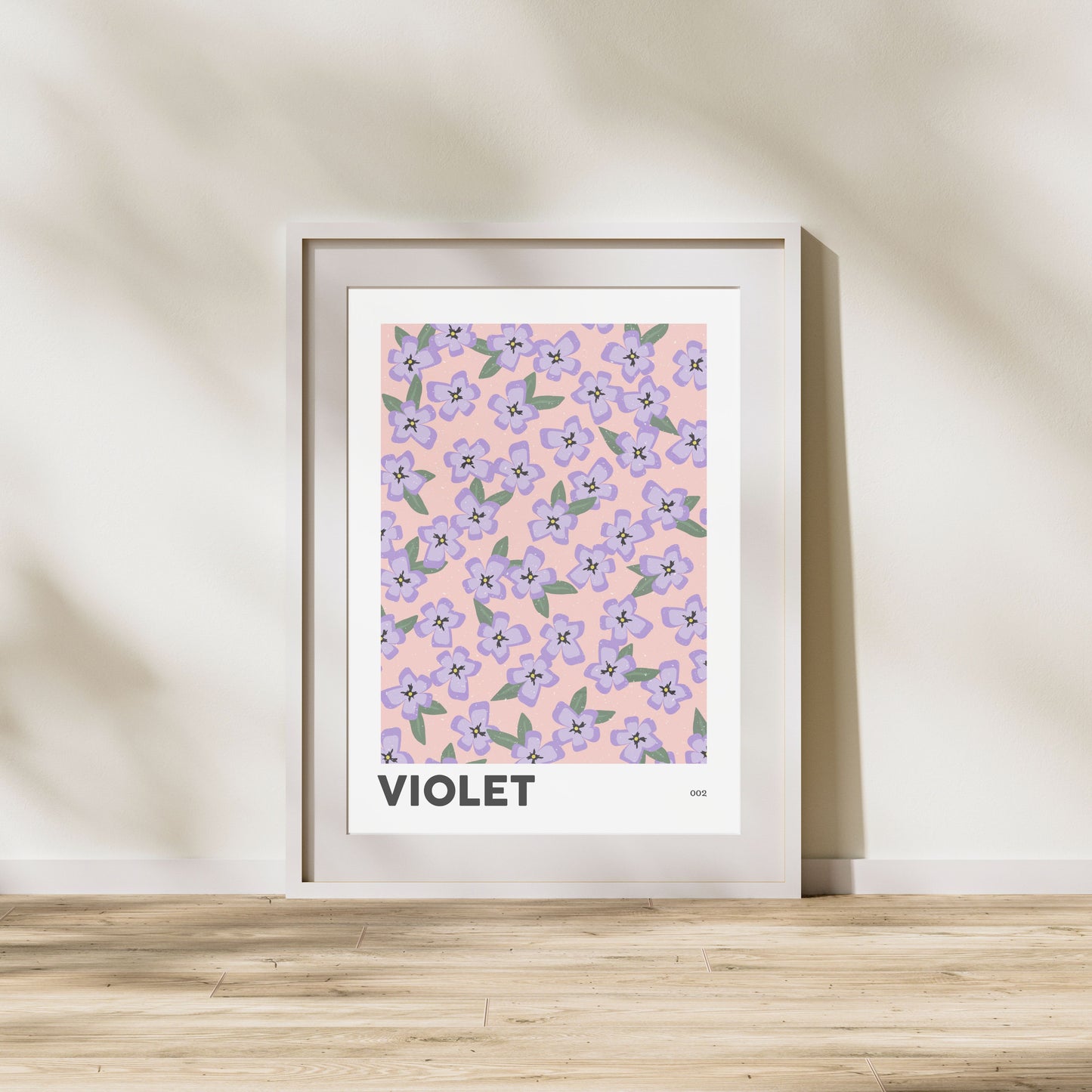 Violet February Birth Flower Print