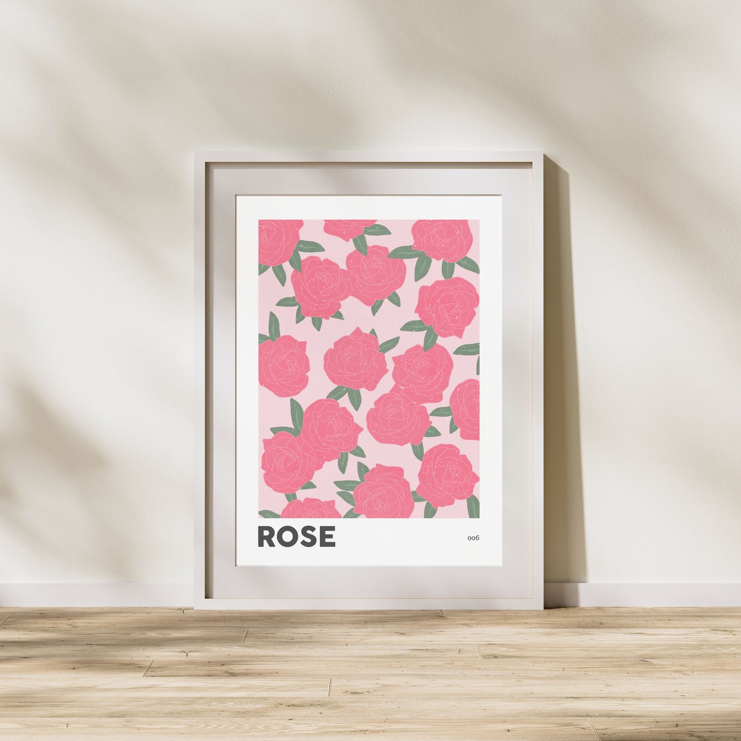 Rose June Birth Flower Print