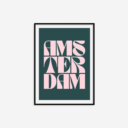 Amsterdam Typography Statement Print