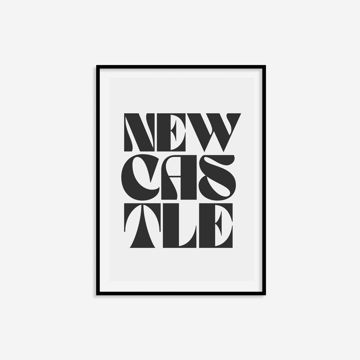 Newcastle Typography Statement Print