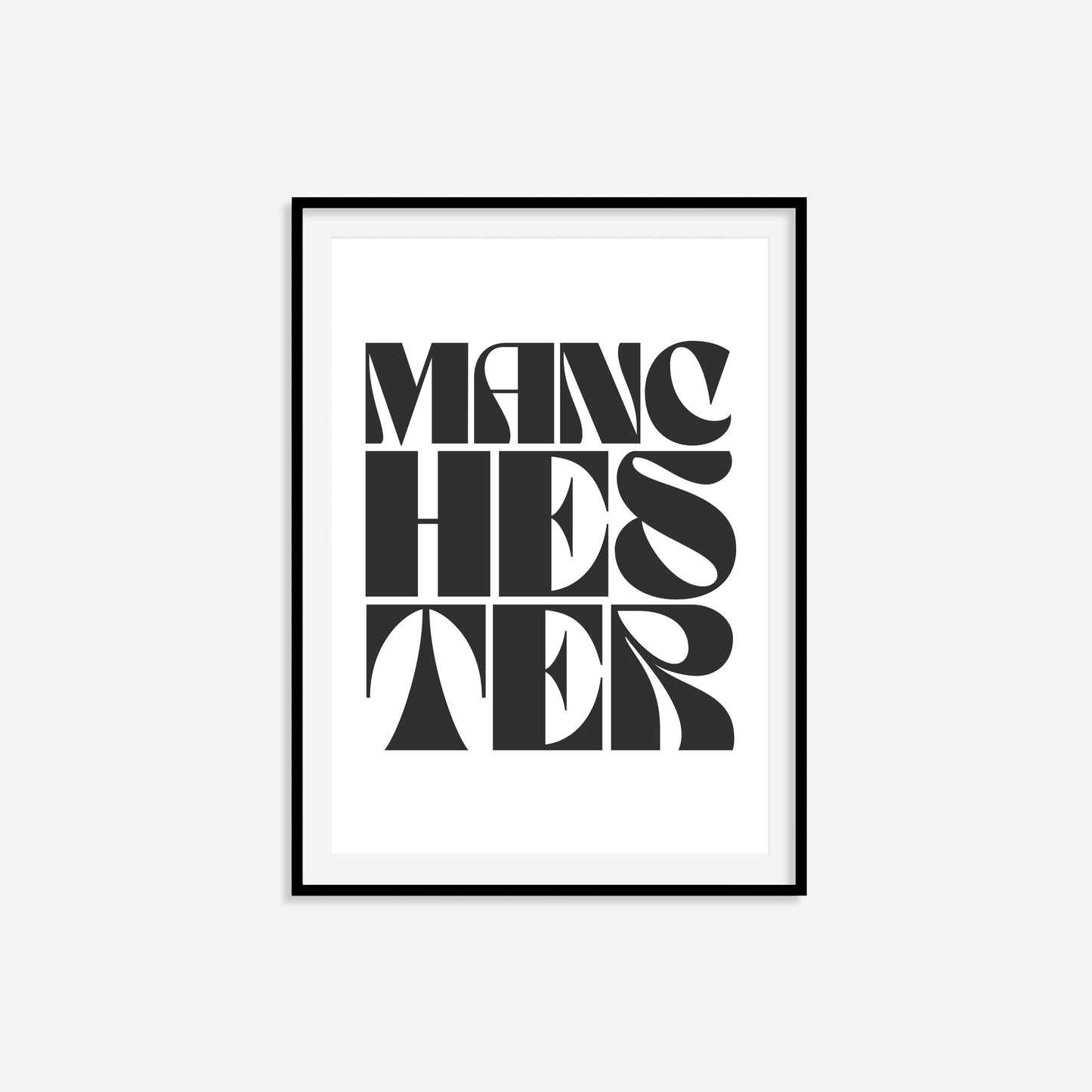 Manchester Typography Statement Print