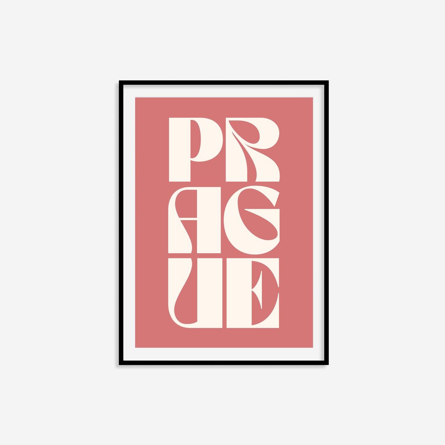 Prague Typography Statement Print