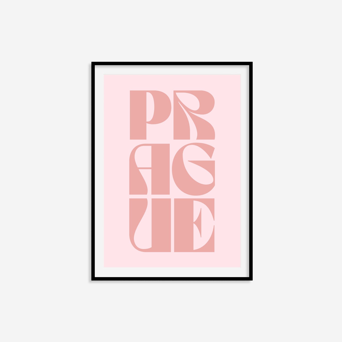 Prague Typography Statement Print