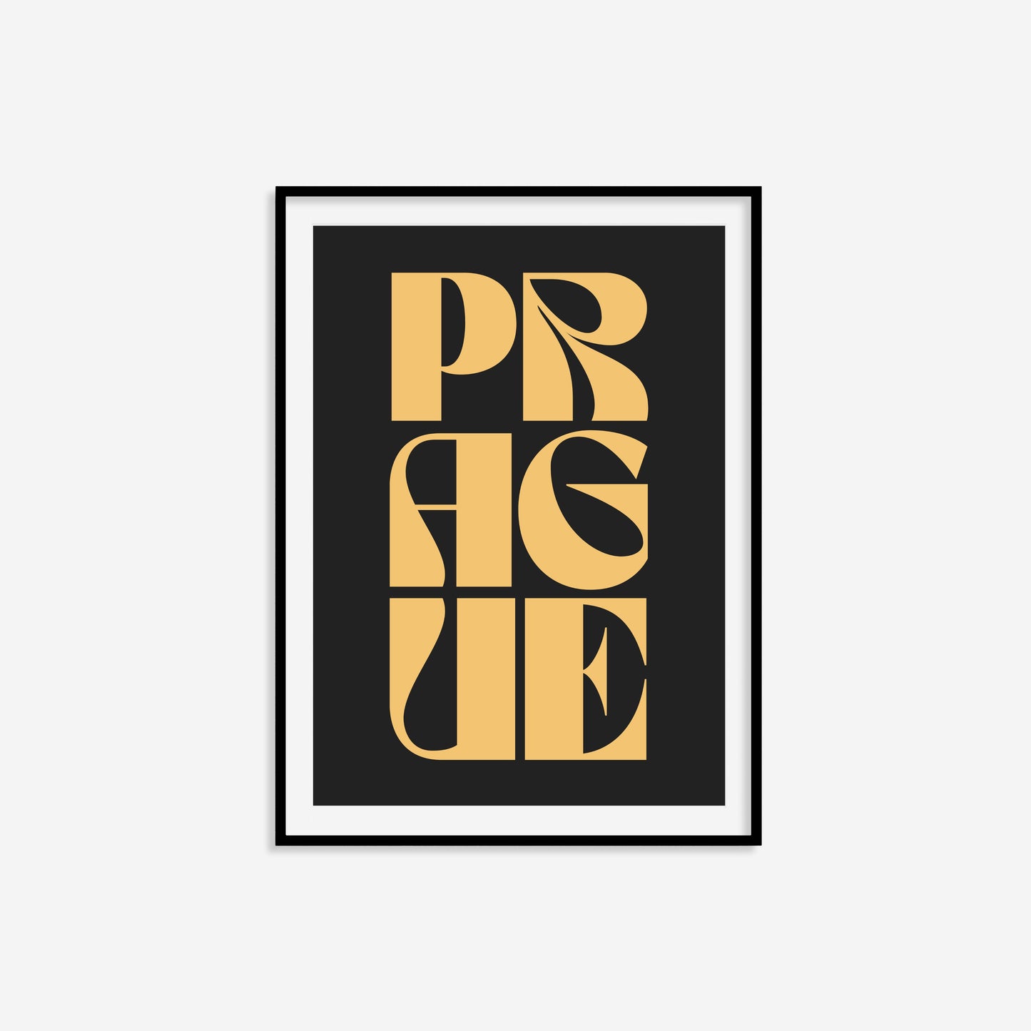 Prague Typography Statement Print