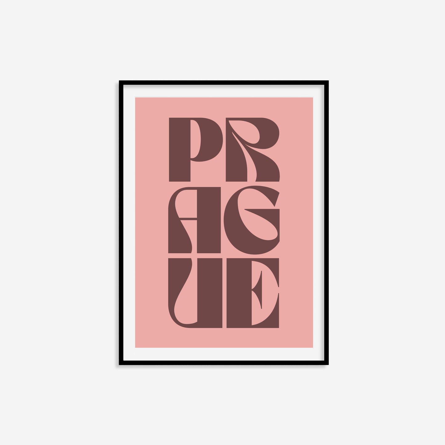 Prague Typography Statement Print