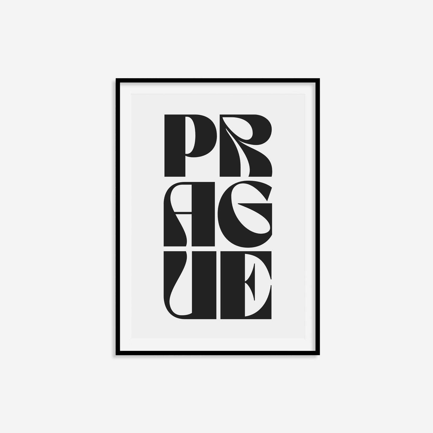 Prague Typography Statement Print