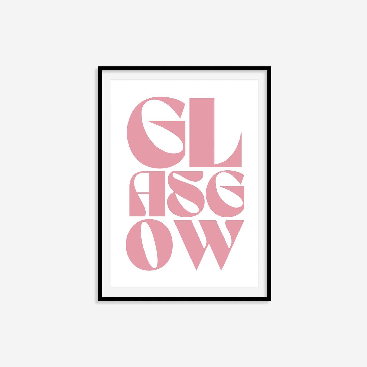 Glasgow Typography Statement Print