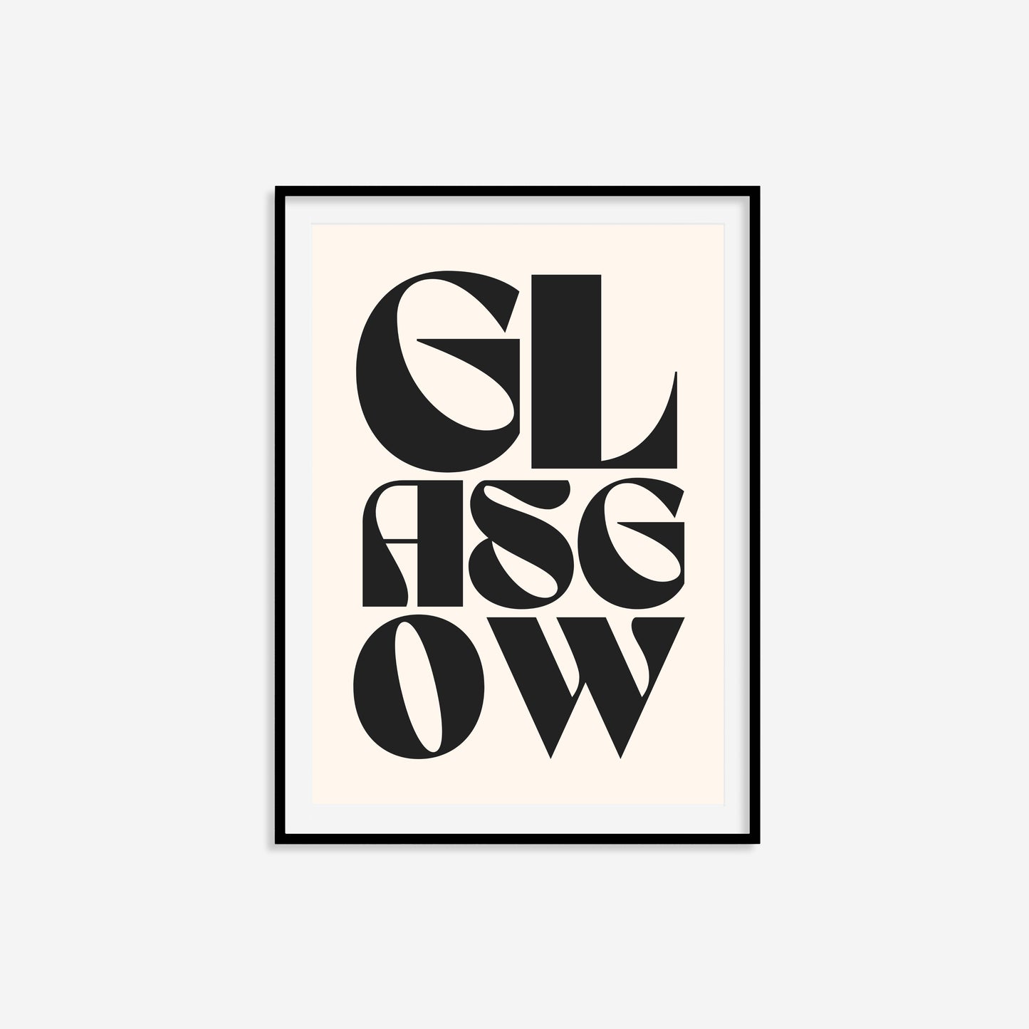 Glasgow Typography Statement Print