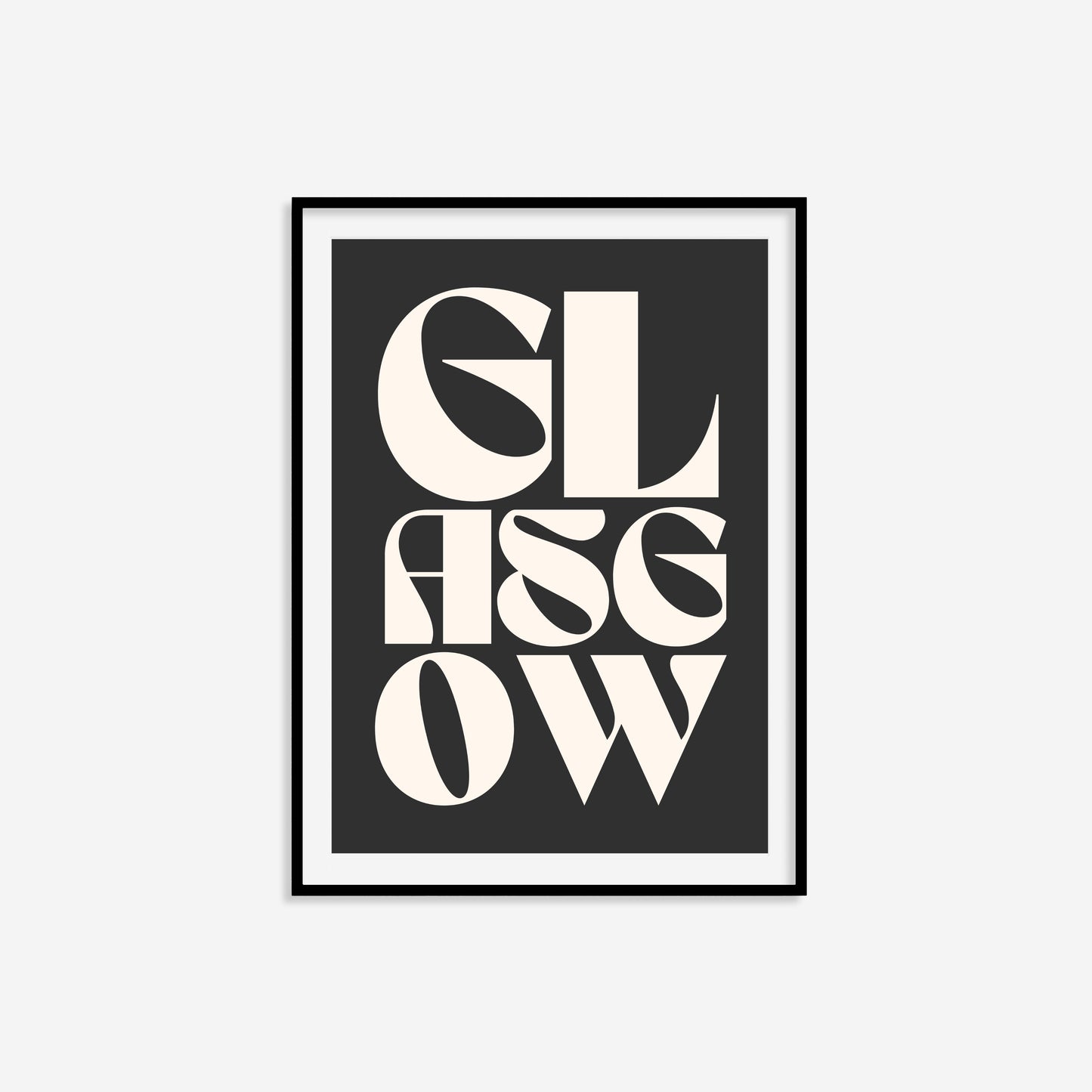 Glasgow Typography Statement Print