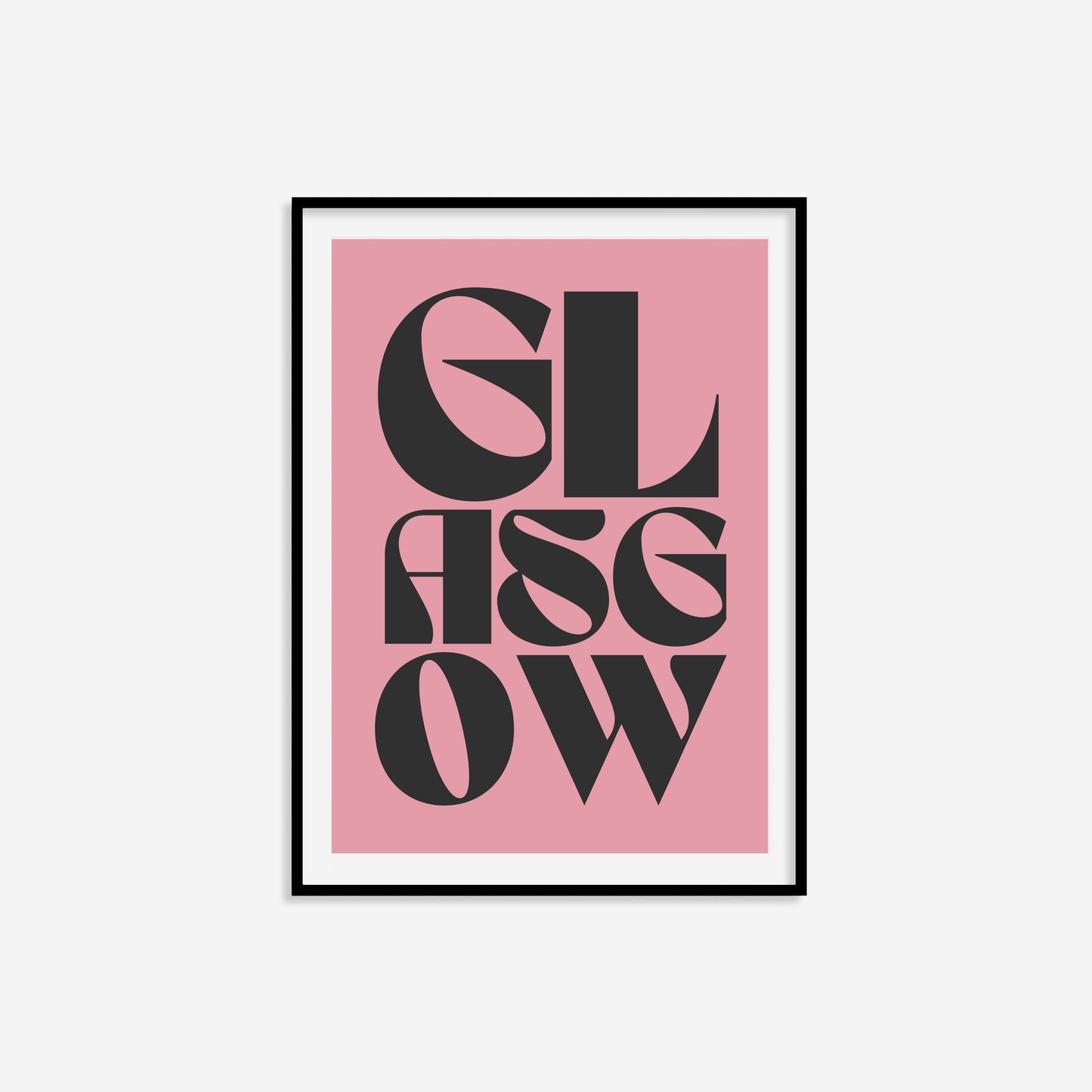 Glasgow Typography Statement Print