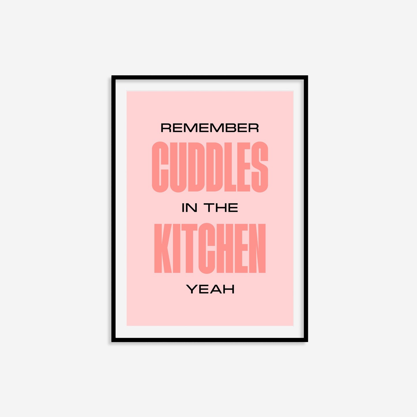 Cuddles In The Kitchen Print