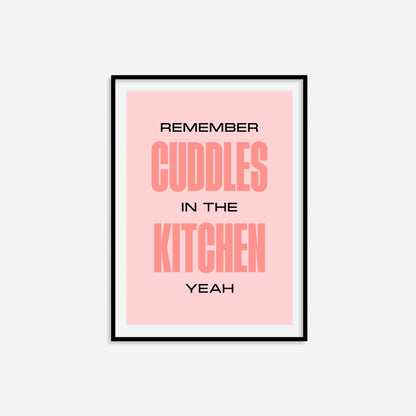 Cuddles In The Kitchen Print