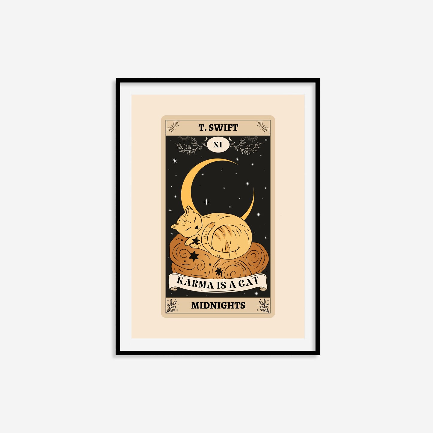 Karma Is A Cat Tarot Card Print