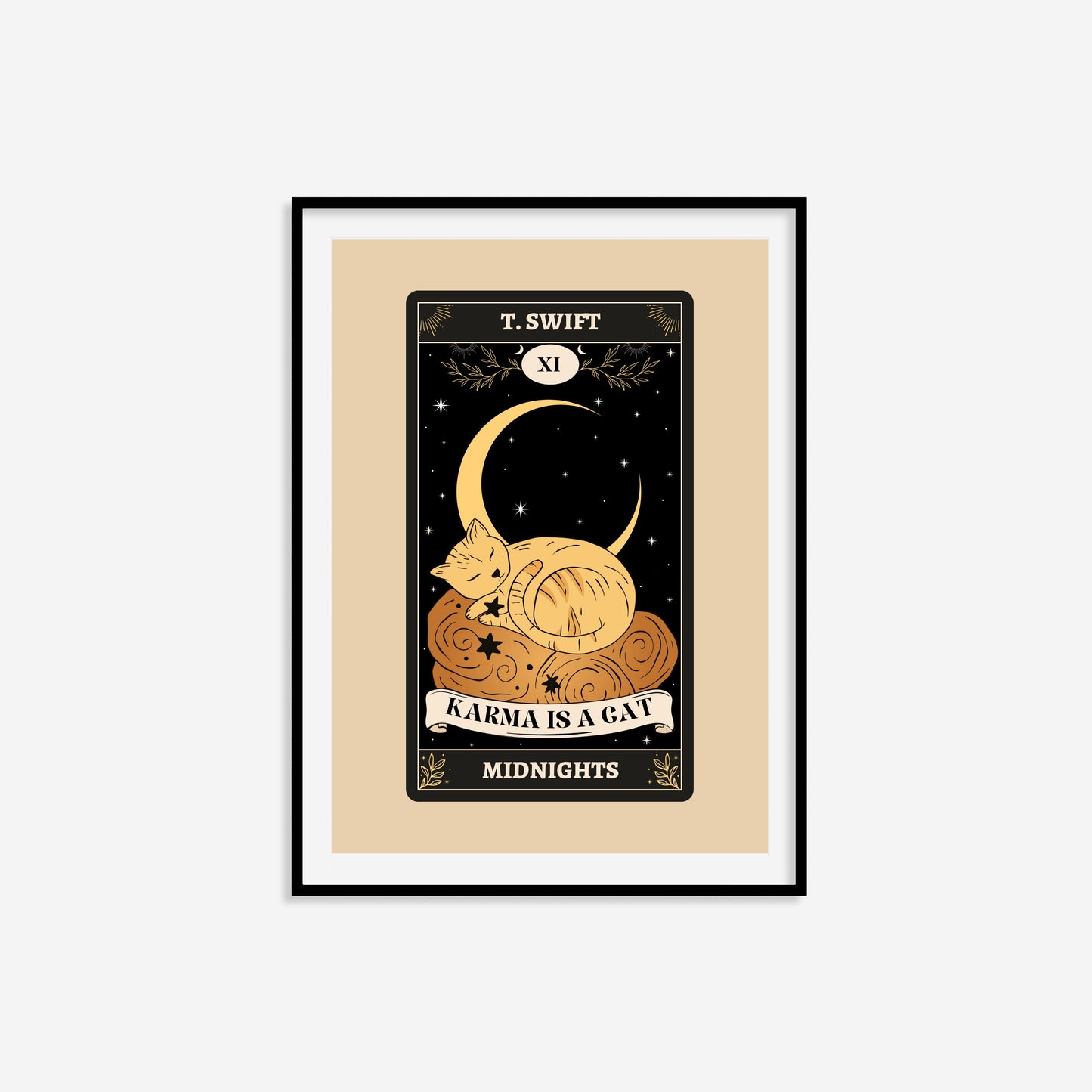 Karma Is A Cat Tarot Card Print