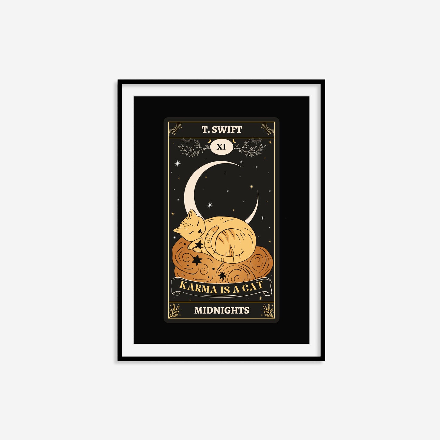 Karma Is A Cat Tarot Card Print