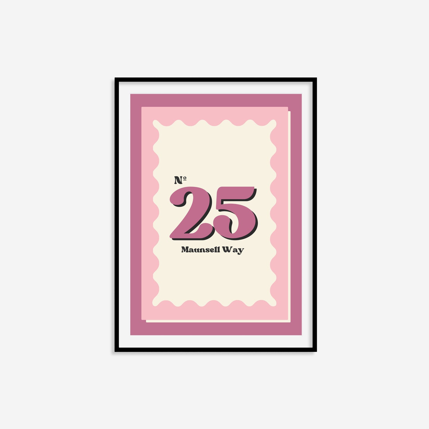 Personalised House Number Print