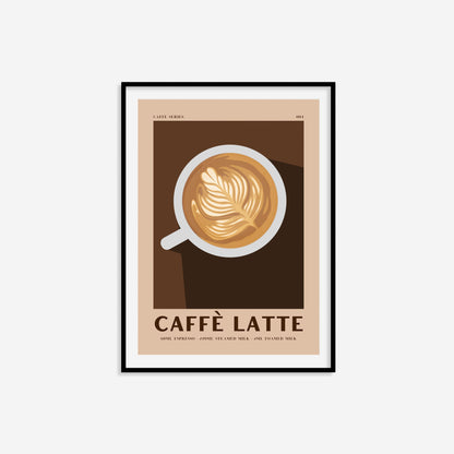 Retro Caffè Latte Caffè Series Print