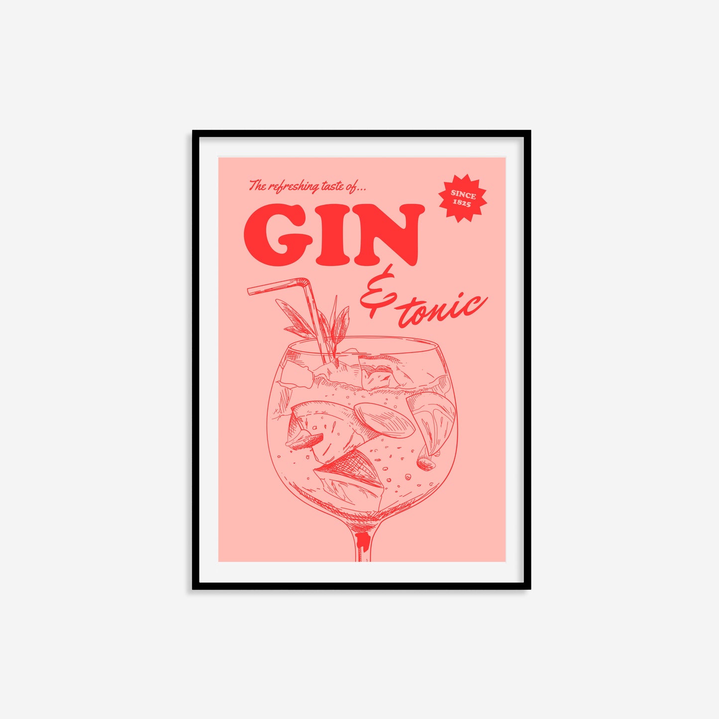 Retro Gin and Tonic Print