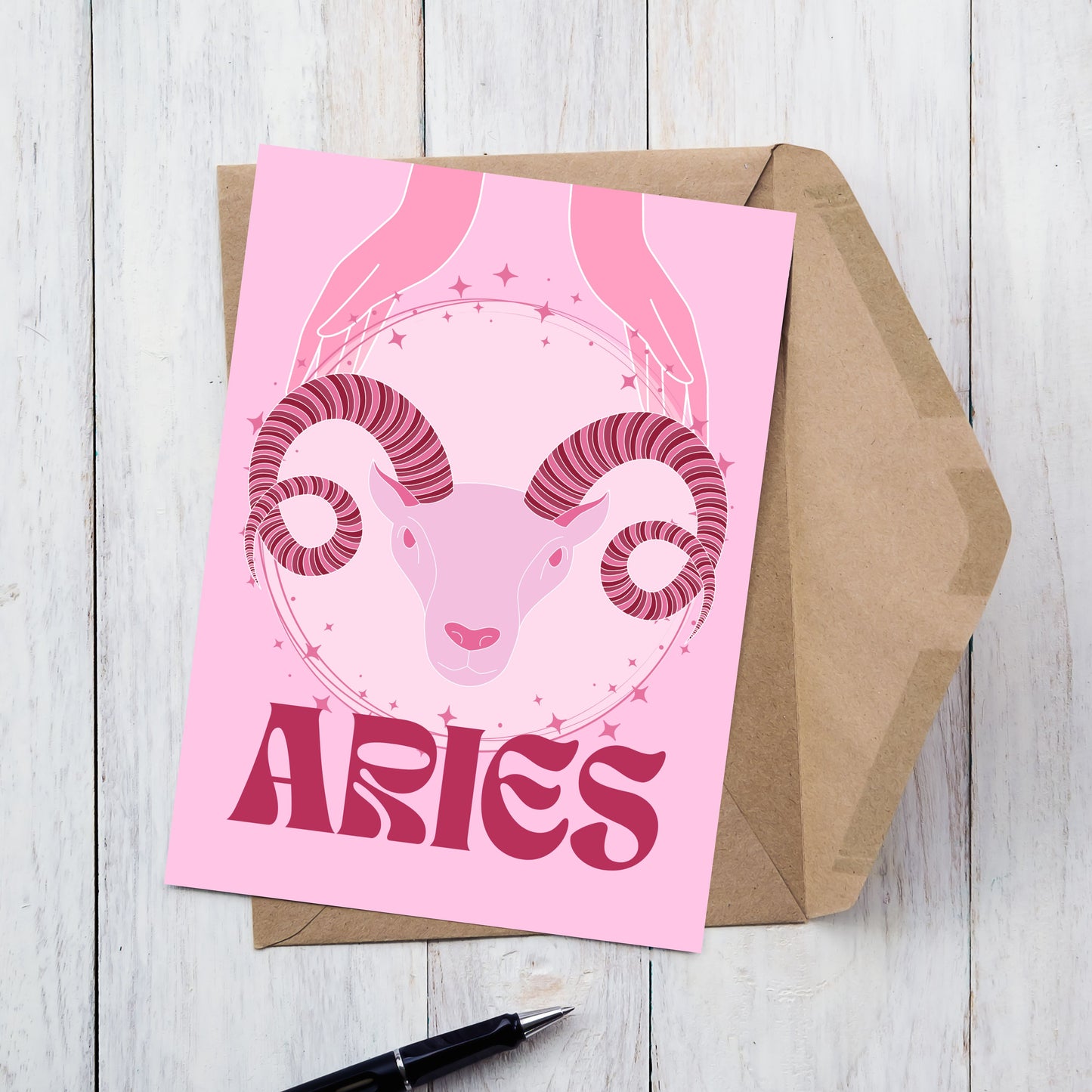 Aries Zodiac Birthday Card