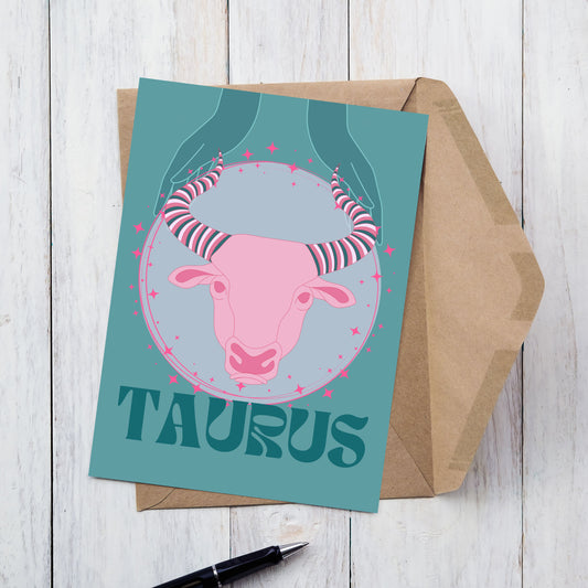 Taurus Zodiac Birthday Card