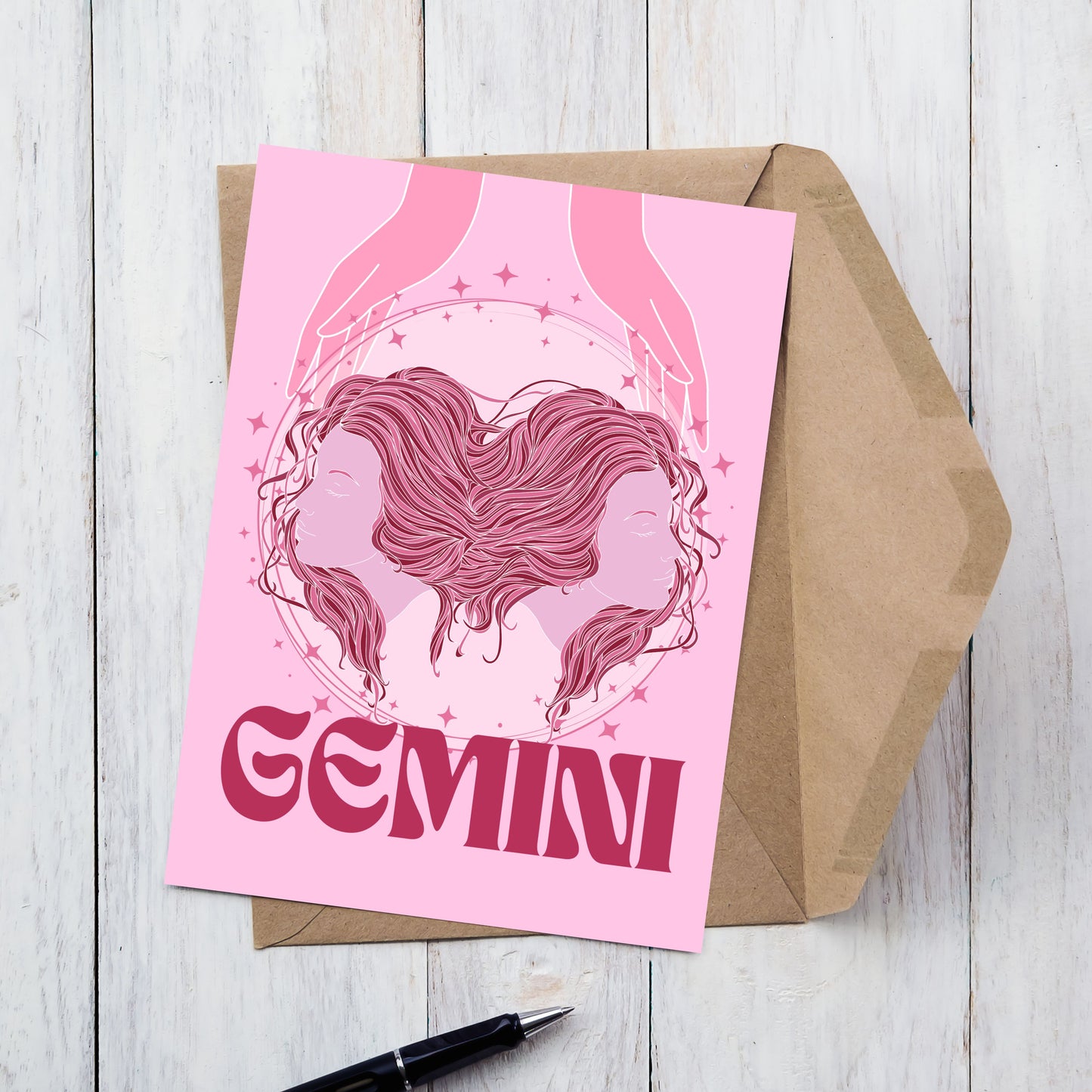 Gemini Zodiac Birthday Card