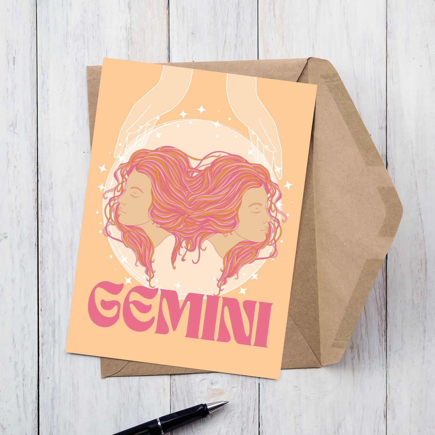 Gemini Zodiac Birthday Card