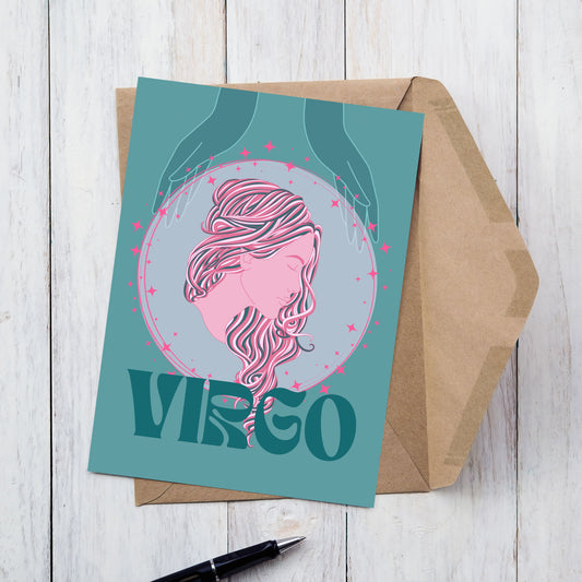 Virgo Zodiac Birthday Card
