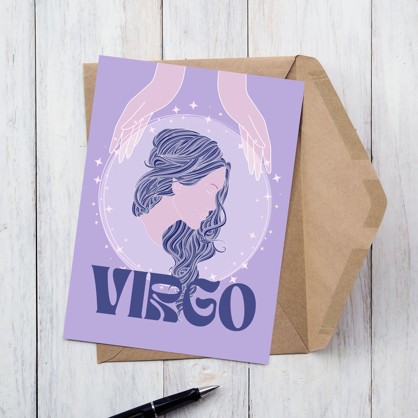 Virgo Zodiac Birthday Card