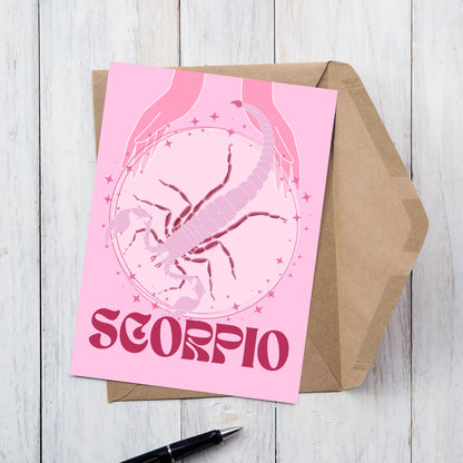 Scorpio Zodiac Birthday Card