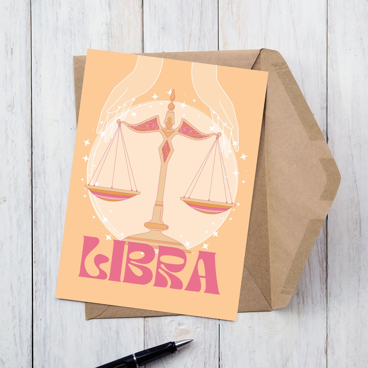 Libra Zodiac Birthday Card