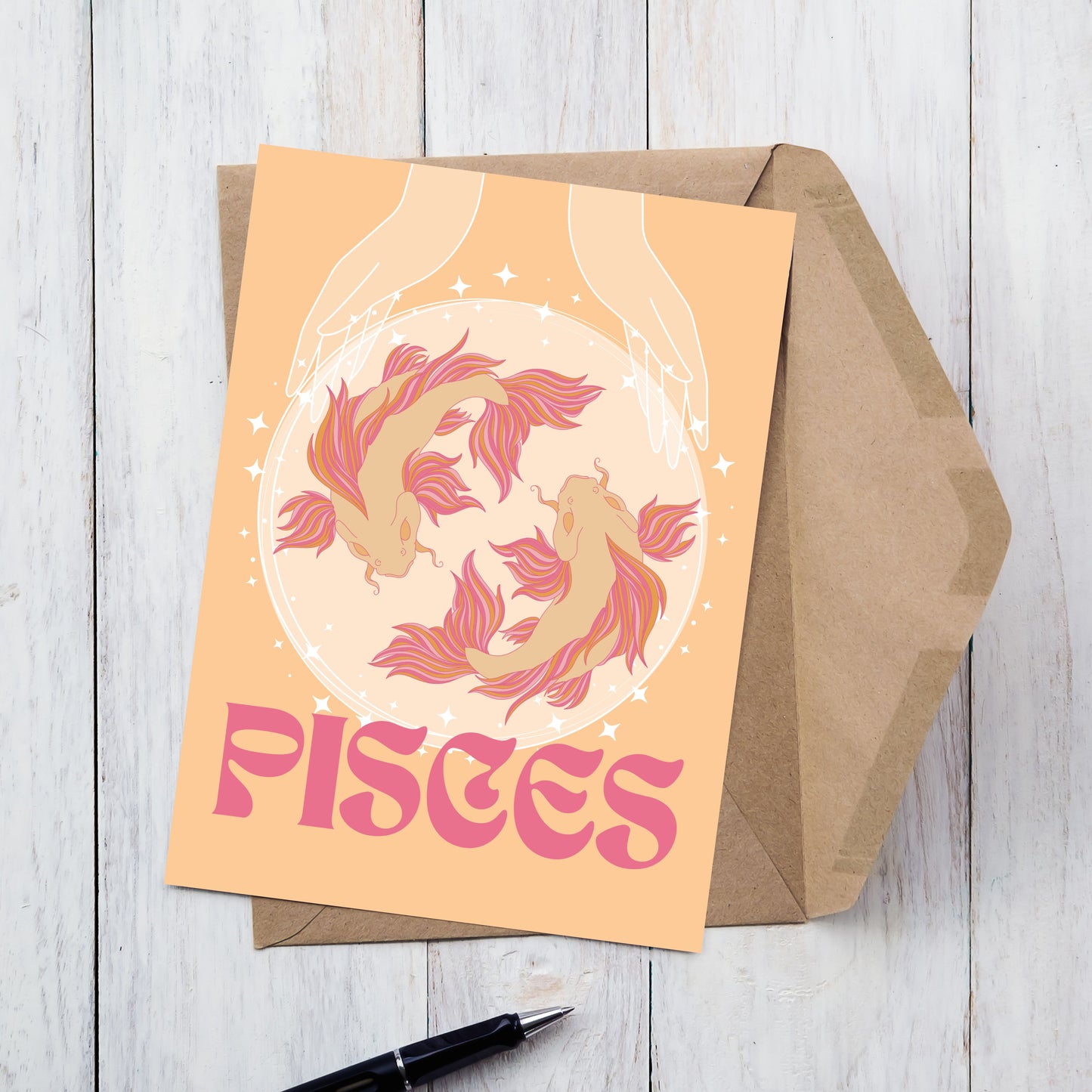 Pisces Zodiac Birthday Card