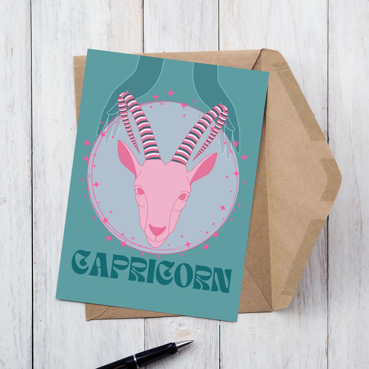 Capricorn Zodiac Birthday Card