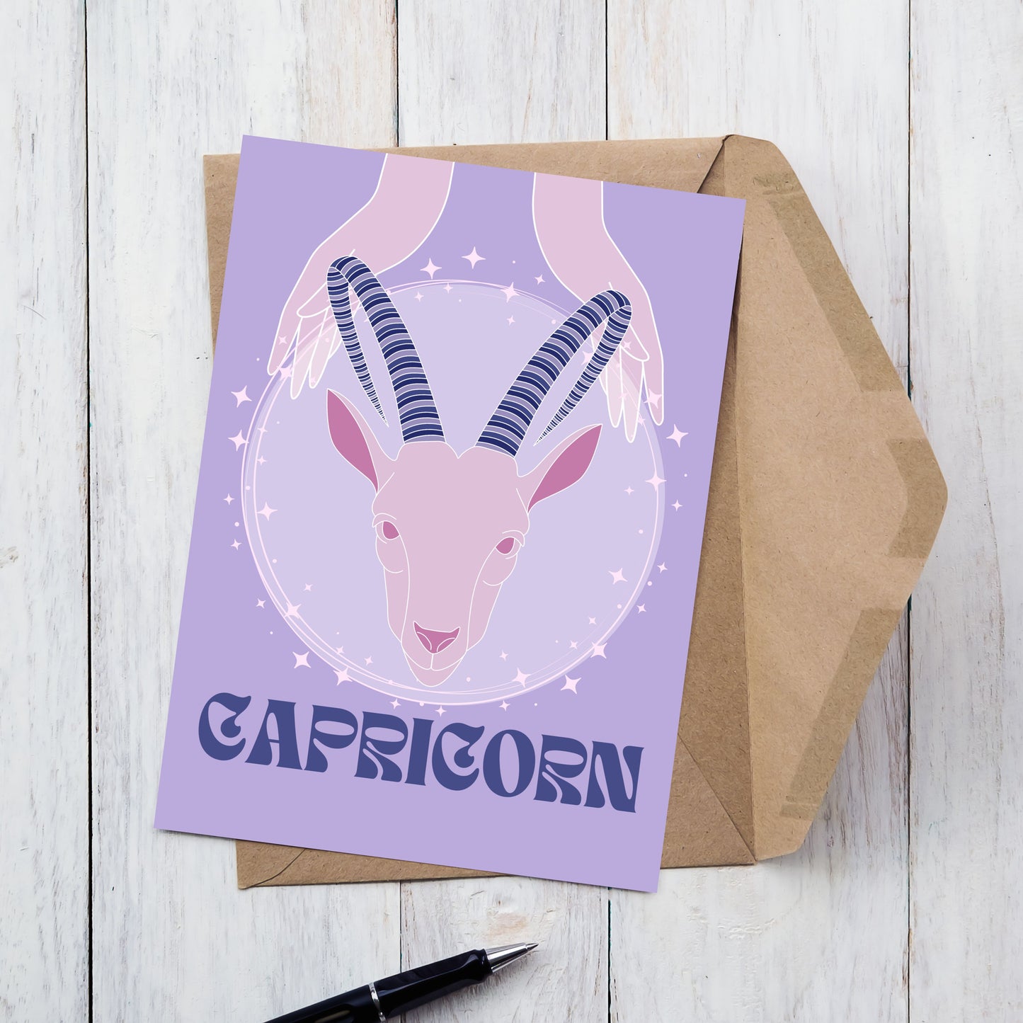 Capricorn Zodiac Birthday Card