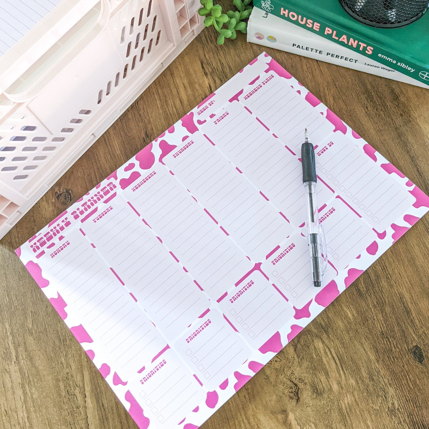 Pink Cow Print Notepad Bundle